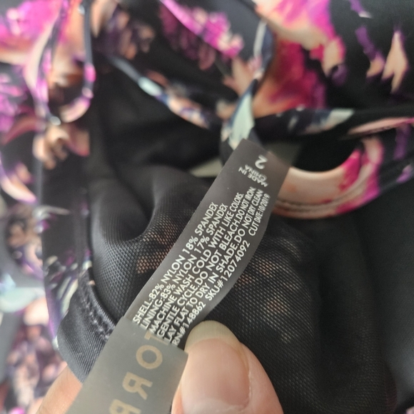 Torrid Pink and Black Floral Strappy One Piece Swimsuit NWT Size 2X - Picture 14 of 14